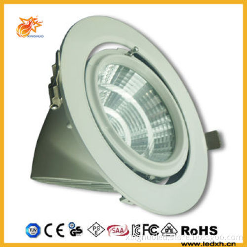 LED downlight gimbal, AC85-265V 110mm cutout 10W 7000K cool white color, sharp COB, 85-90 Ra CRI